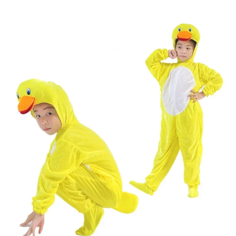 Jongens Meisjes Volwassen Kip Chick Haan Eend Kostuum Cosplay Rekwisieten Performance Kleding Dans Cartoon Dier