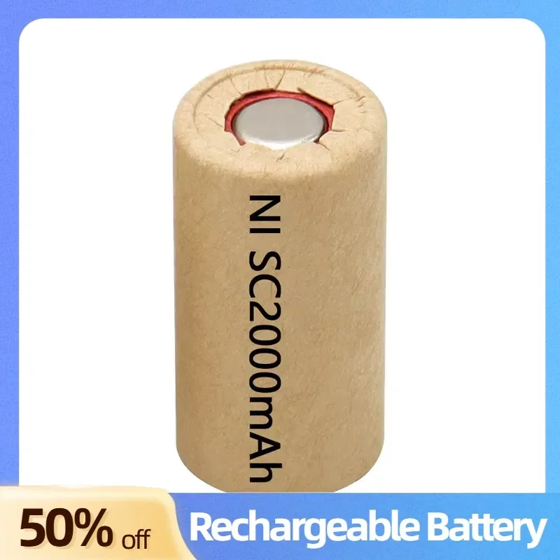 Nickel-Metal Hydride Battery 2000mAh 1.2V for Drill Tool Vacuum Cleaner Sweeper Large Capacity Rechargeable Batteries