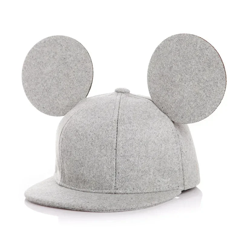 MINISO Disney Big Ear Mickey Hip-Hop Hat Cartoon Shape Baseball Cap Cute Peaked Hat Parent-Child Style Trendy Fashion  Beautiful