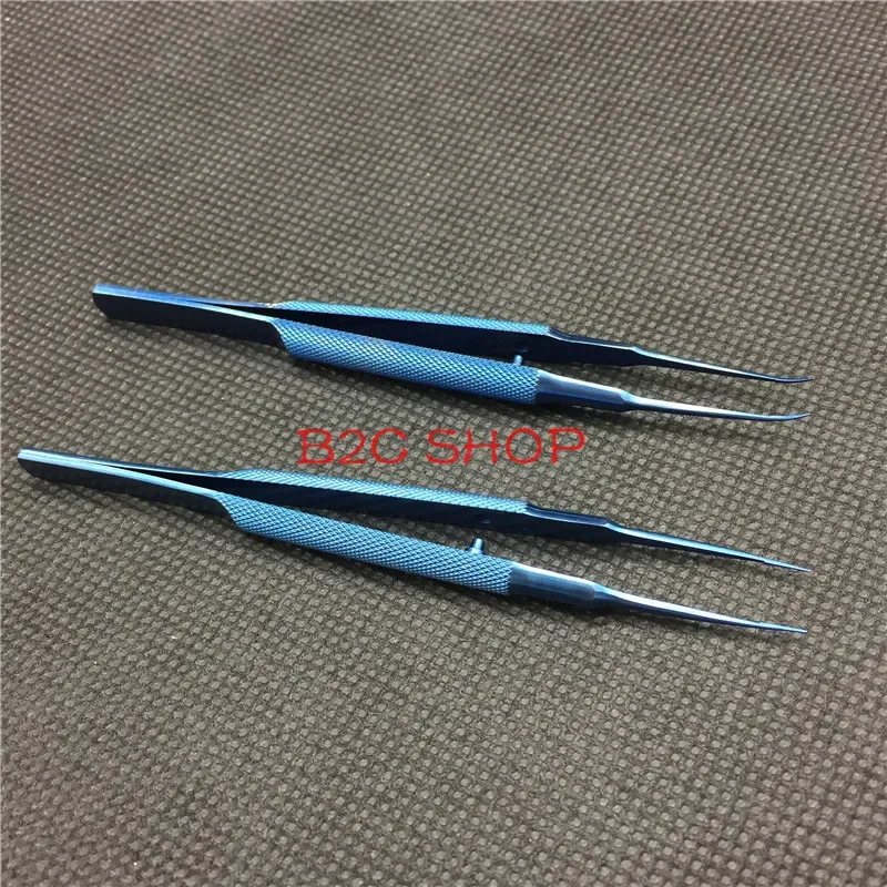 12.5CM Titanium dental tweezers instruments scissors 10.5CM Micro forceps tweezers tools