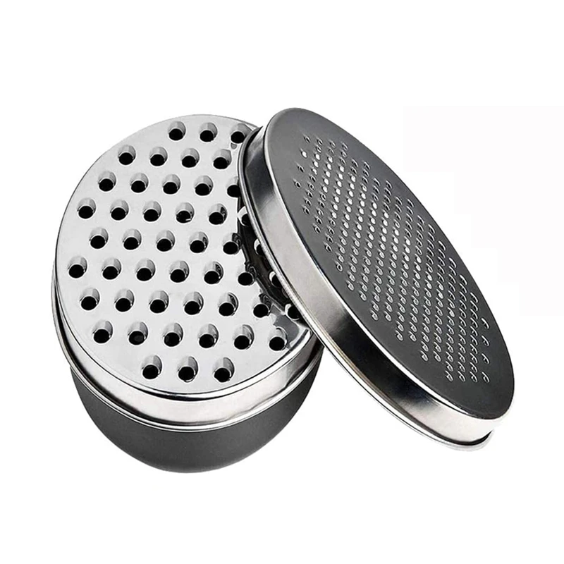 Cheese Grater With Container, For Kitchen With 2 Sizes, Vegetable Grinder, Ginger Shredder, Chocolate Grater