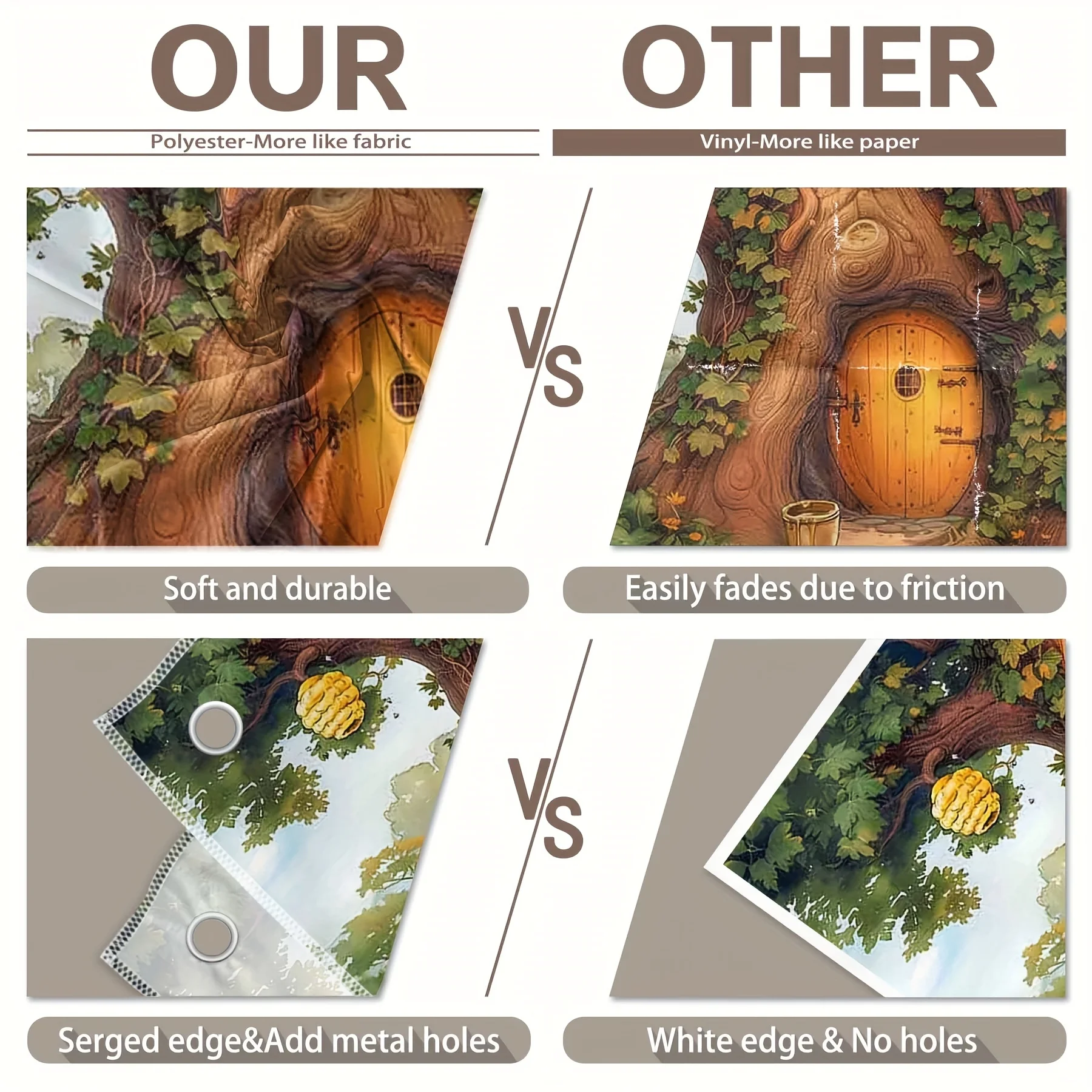 Magischer Honigwald-Cartoon-Fotohintergrund – Eine gemütliche Waldszene mit sichtbaren Bienen im Bild. – Detail 4