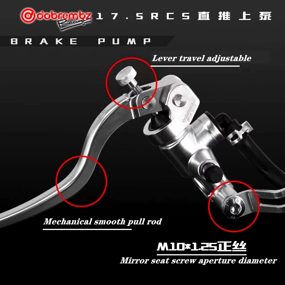 Bomba de embrague de freno 16/17.5RCSMotocycle, cilindro maestro, embrague de perca para modificación de parte Universal, Scooter Eléctrico, Dirt Pit Bike