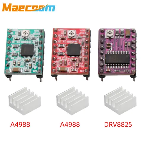 5/10PCS A4988 Drv8825 Modulo driver motore passo-passo con dissipatore di calore + dissipatore di calore per scheda SKR V1.3 1.4 GTR V1.0 MKS GEN V1.4