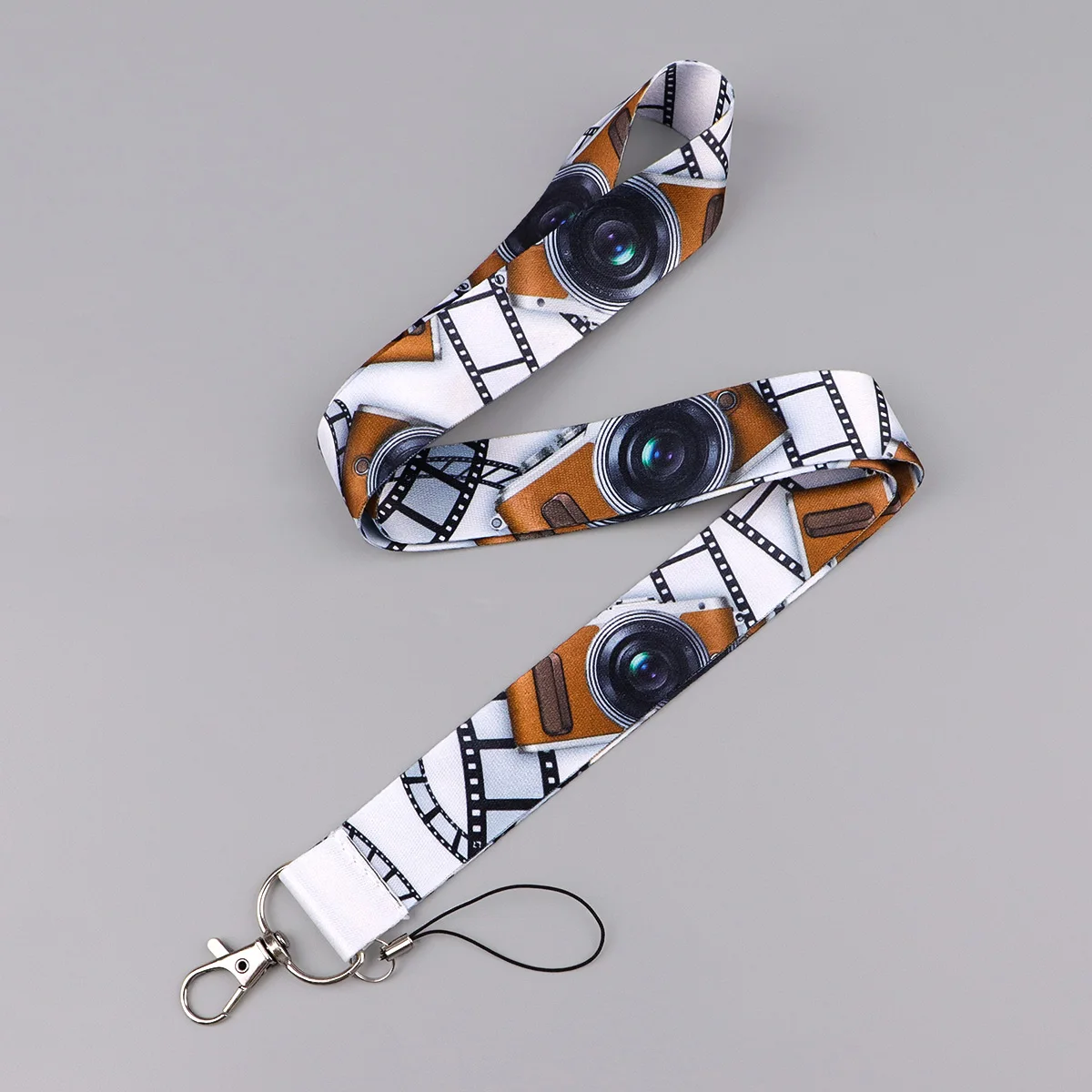 Vintage Camera Pattern Lanyard For Keys ID Credit Bank Card Cover Badge Holder Phone Charm Key Lanyard Keychain Accessories Gift