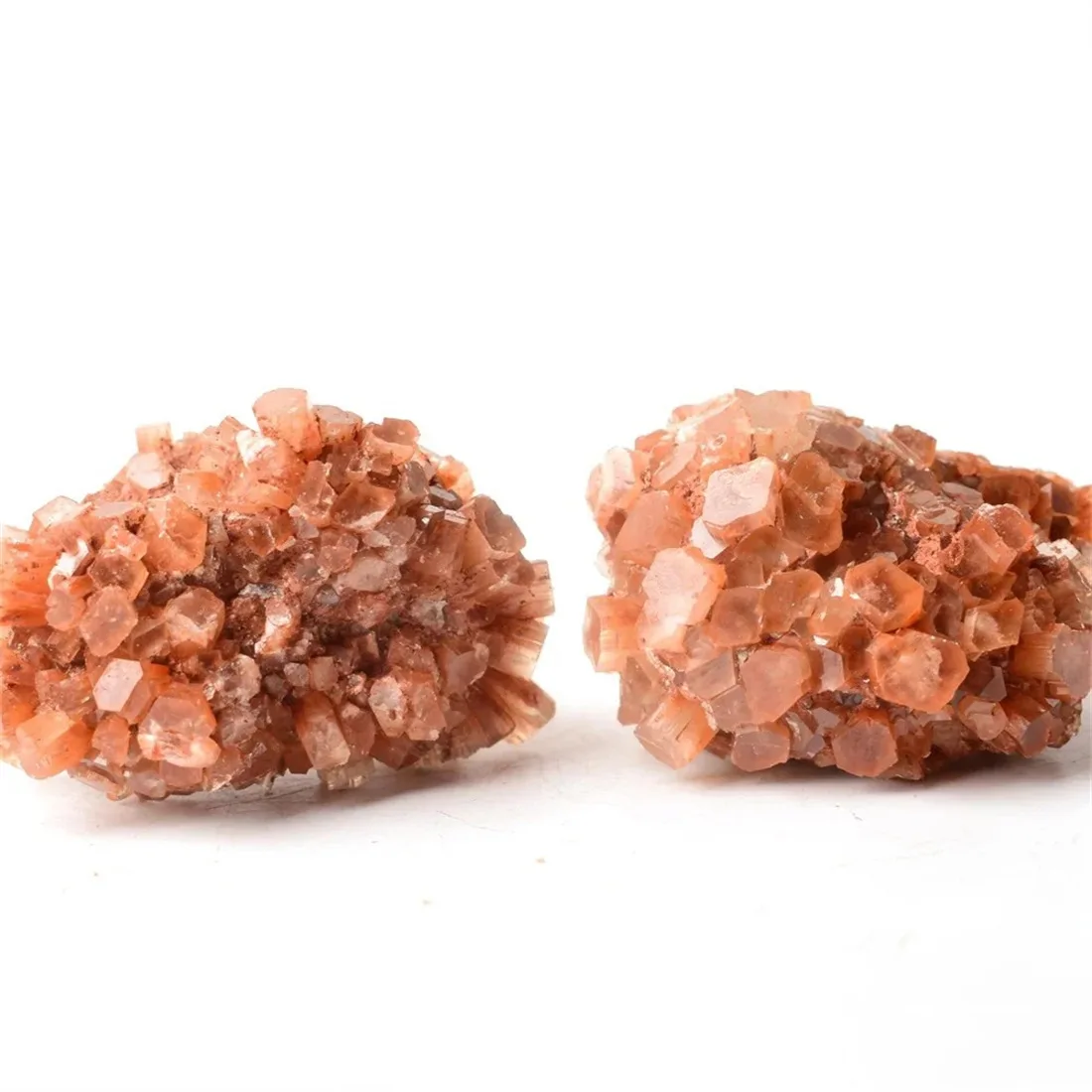 Natural Rare Orange Aragonite Quartz Mineral Crystal Nepheline Cluster Shape Rough Stone Specimen