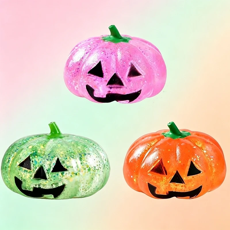 Squishy Maltose Halloween Pumpkin Stress Ball Fidget Sensory Toy for ADHD Autism Slow Rebound Squeeze Toy Adults Halloween Gift