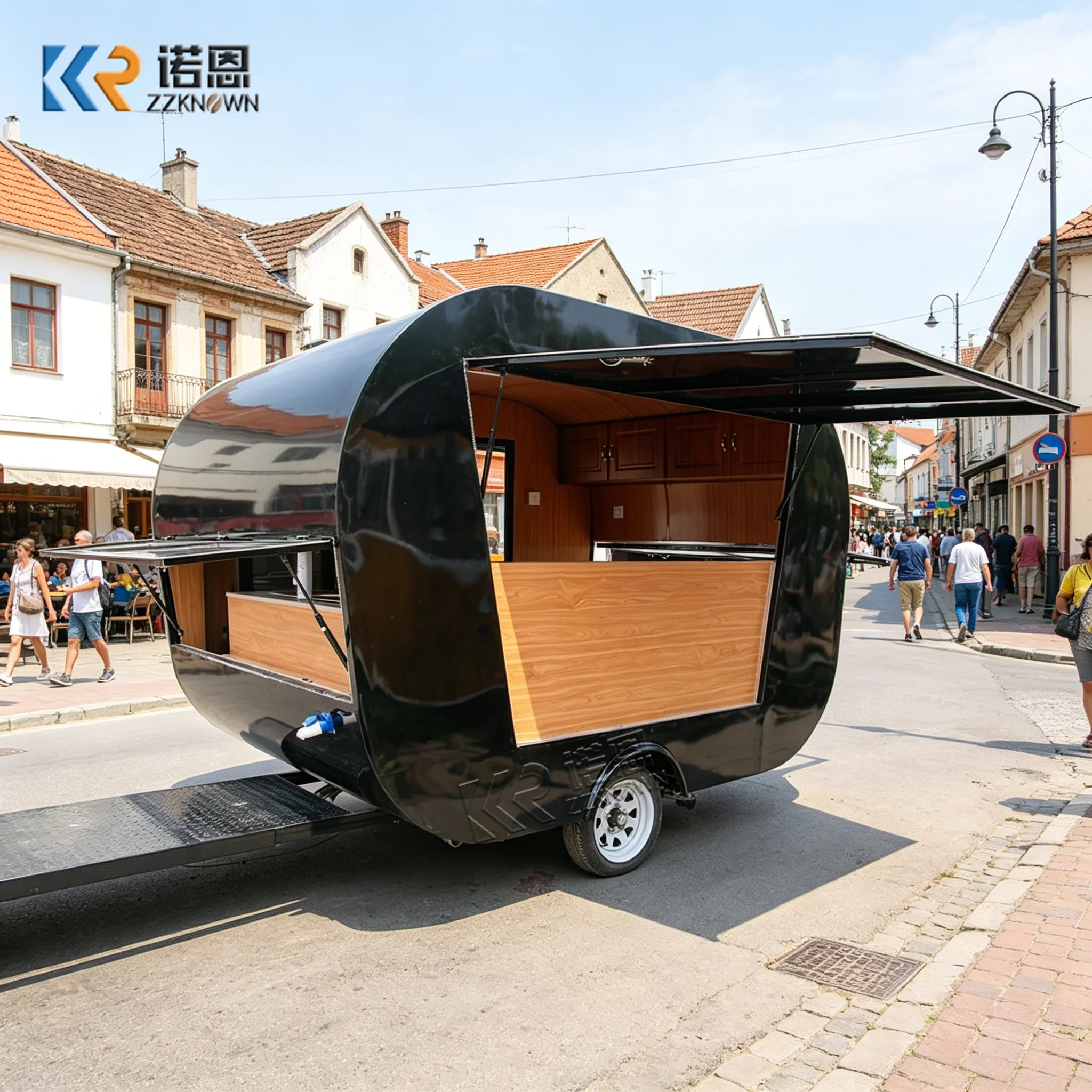 Food Truck Mobile Food Catering Trailer Fully Equipped Outdoor Mobile Beer Ice Cream Coffee Carts Food Trailers Fully Equipped
