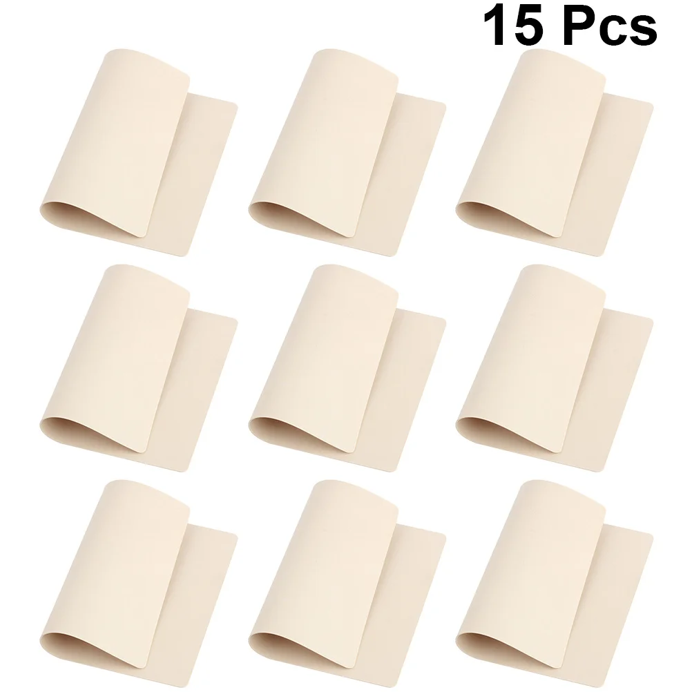 

15Pcs Blank Skin Tattooing Microblading Eyebrow Practice Skin Thick Double Sided Usage Beginners Experienced Artists
