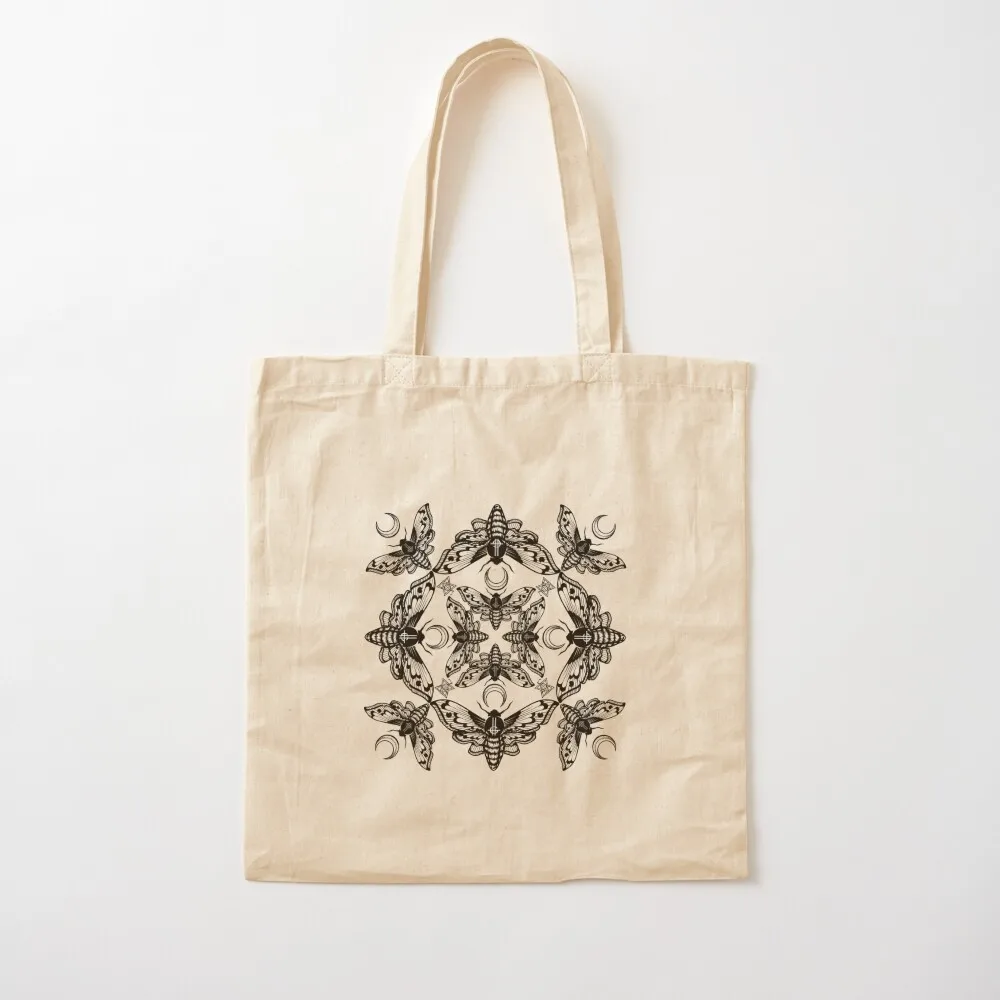 Ghost Cirice Moth Kaleidoscope Tote Bag university shopper bag shopper bag women Canvas Tote