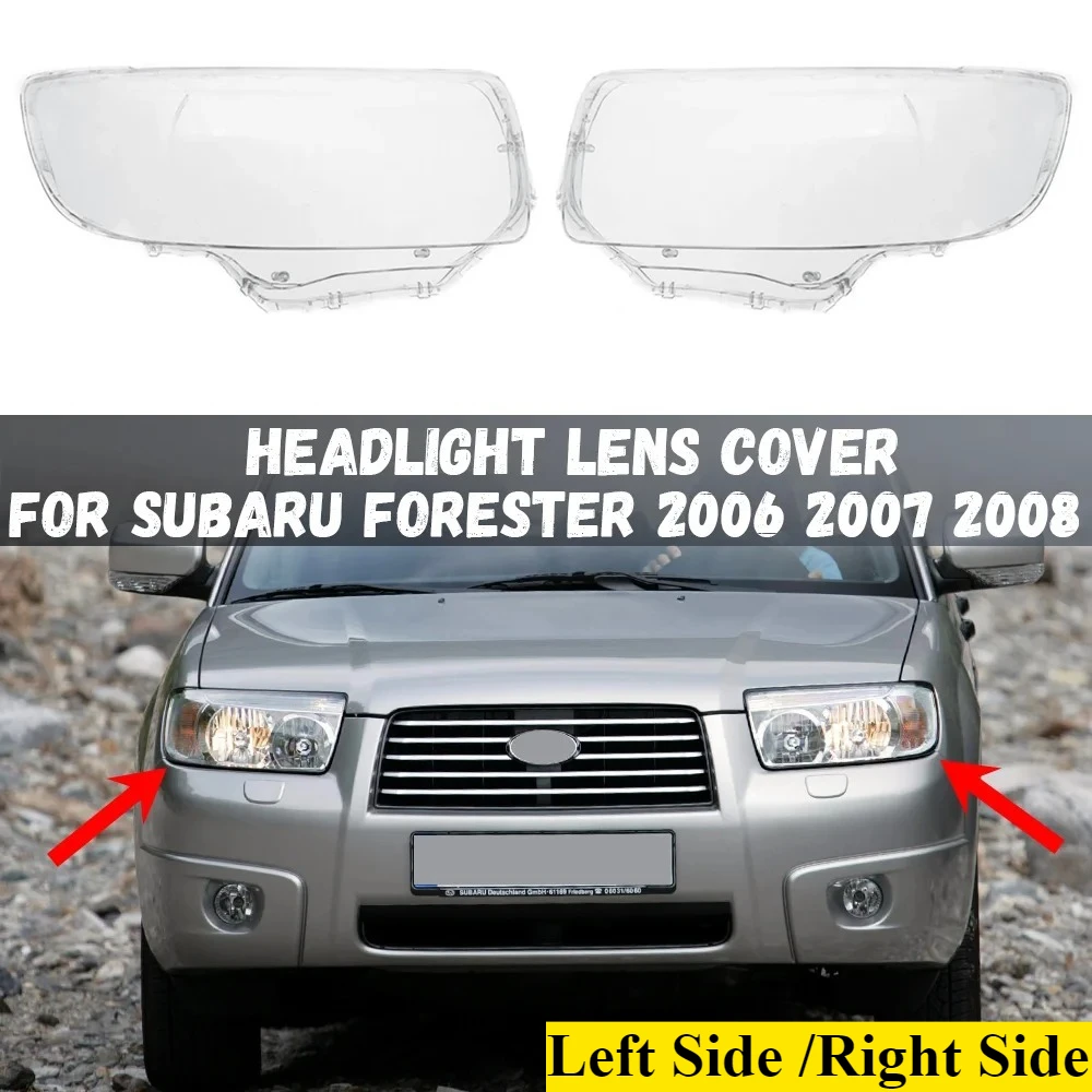 Front Lamp Shade Headlight Mask Shell Transparent Cover Lens Replace The Original Lampshade For Subaru Forester 2006 2007 2008
