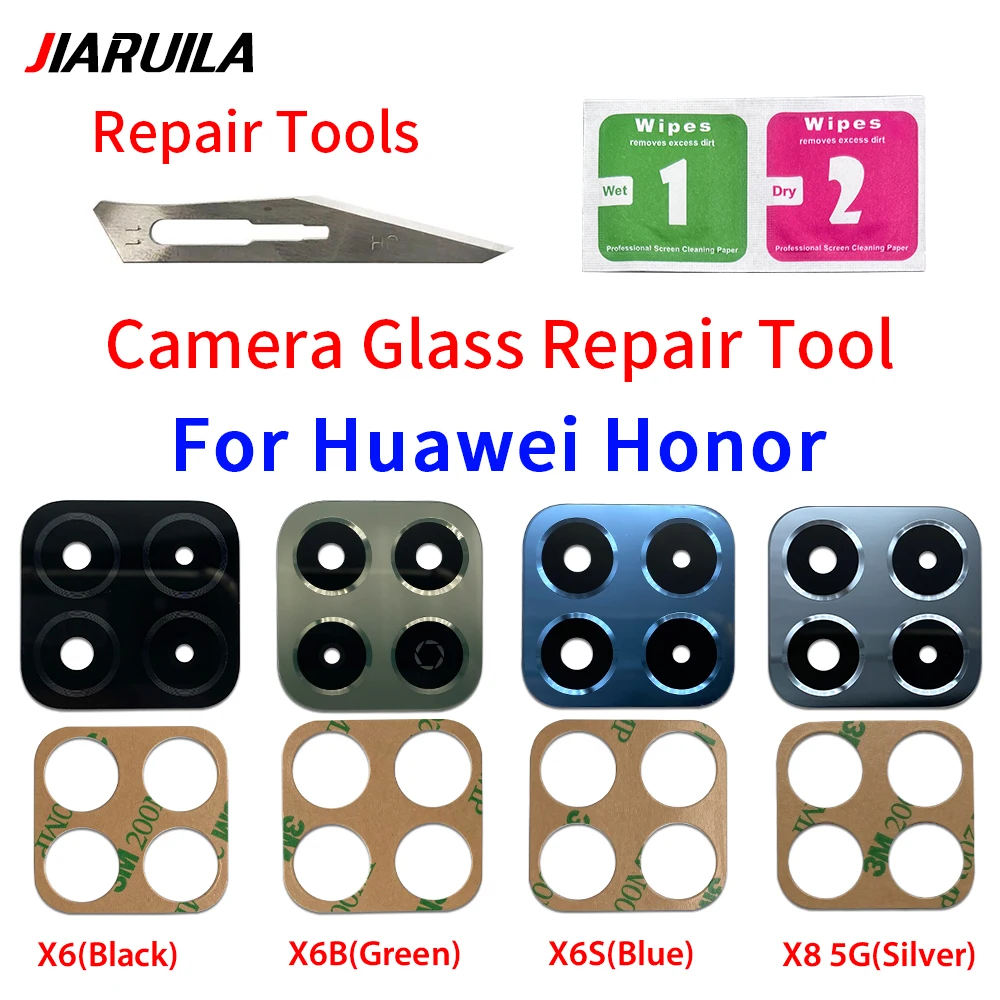 NEW Rear Back Camera Glass Lens Cover For Huawei Honor X6 X6S X6B X8 5G X7C X9C With Adhesive Sticker