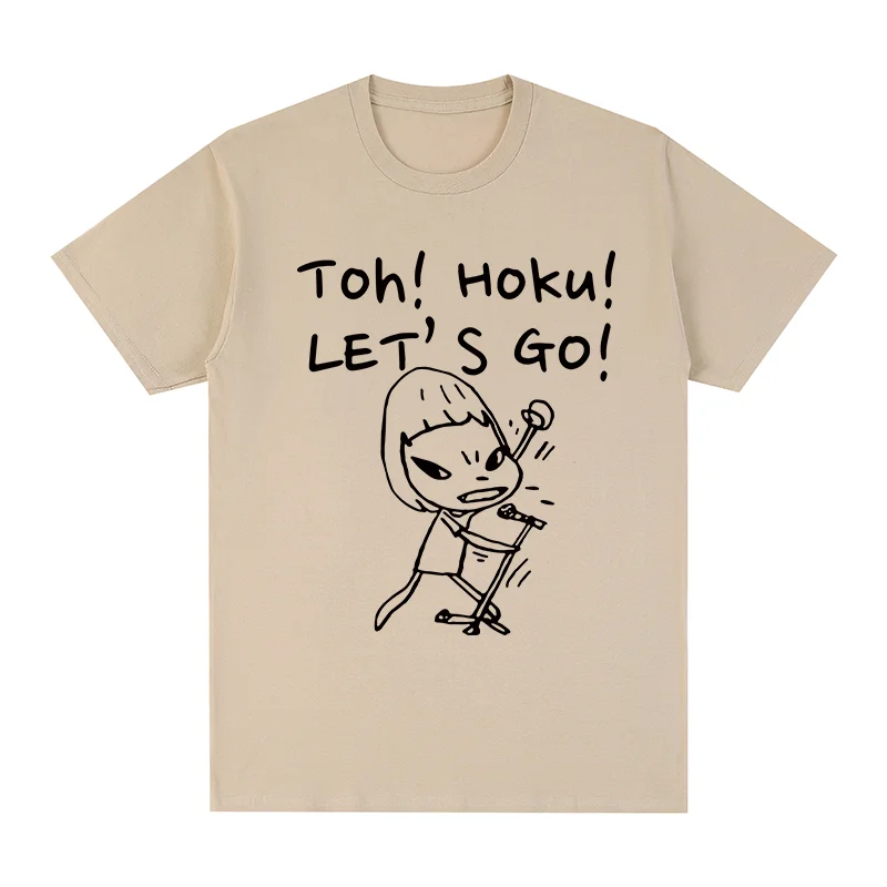 Yoshitomo Nara let's go Vintage T-shirt Handmade Cute Japanese Designer Cotton Men T shirt New Tee Tshirt Women Tops