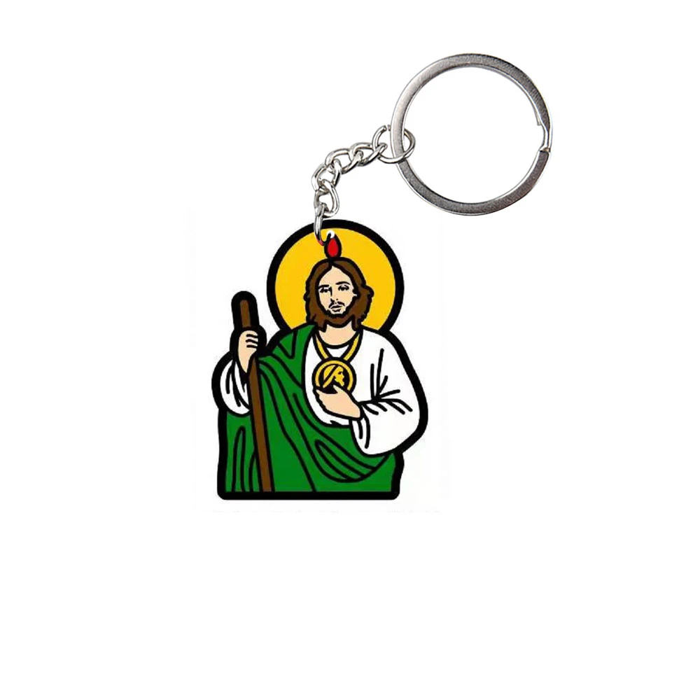 1pcs Lord Juesus Keychains Boys Girls God Keyrings Kids The Virgin Mary Key Chains Church Key Rings For Men Women Party Favor