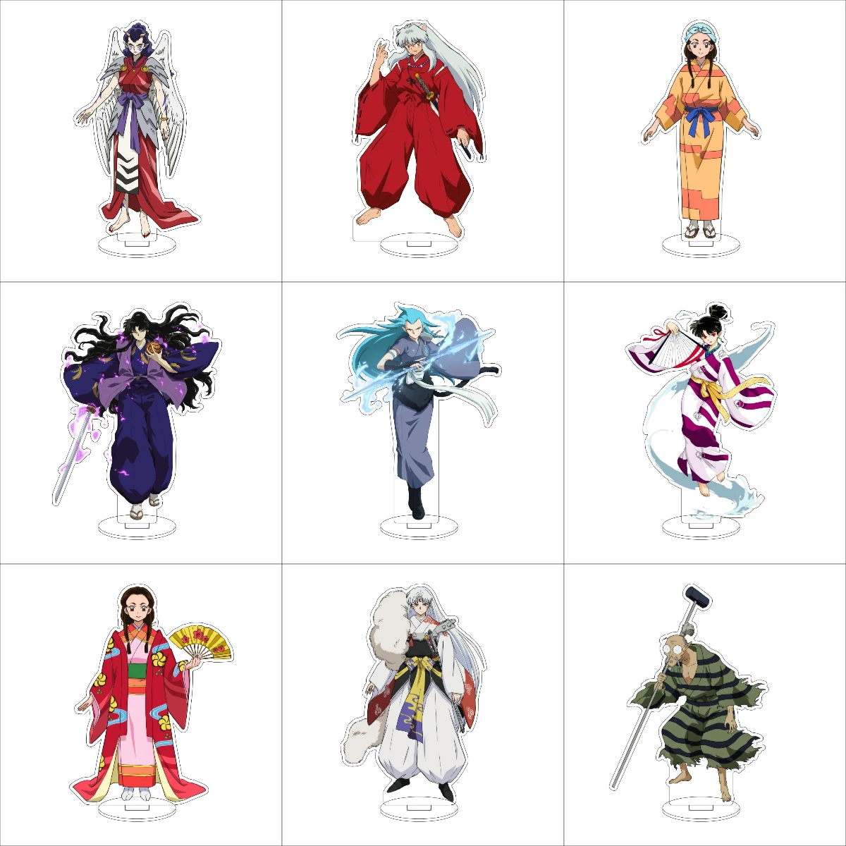 16CM Anime Inuyasha Cosplay Ornaments Kirara/Sesshoumaru/Jaken/Naraku Figure Stand Halloween Gifts