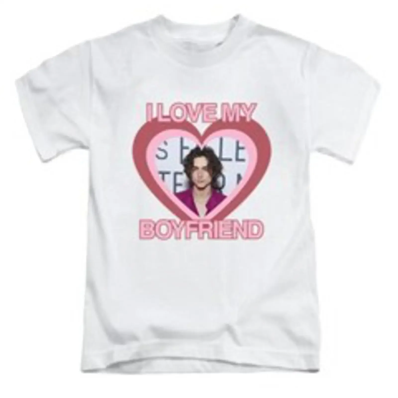 T Shirt I Love My Boyfriend Timothee Chalamet Erwachsene lustig Spaß Oberteil neu vintage Washed Soft graphic Stretched Stylish
