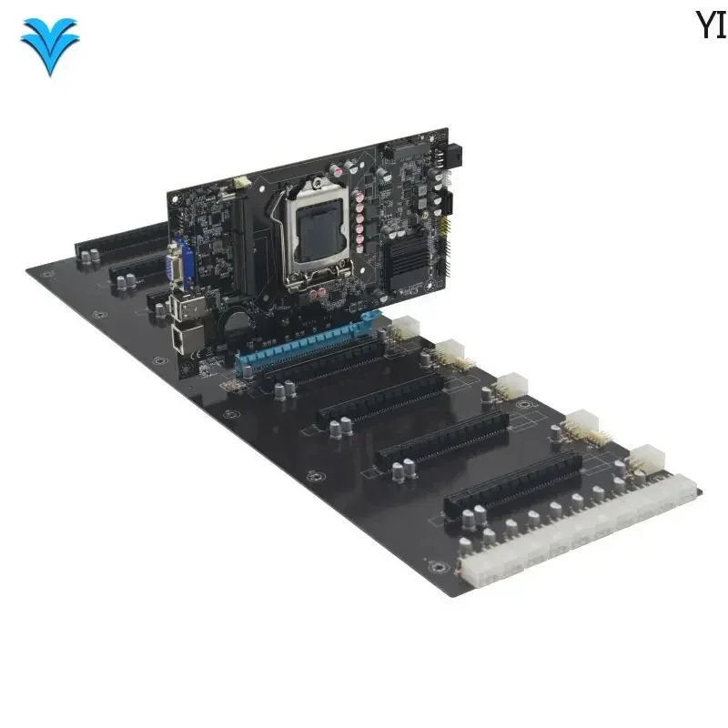 Hot Sales New AX K30 K9 Spacing 65mm LGA1155 Single DDR3 8 GPU PCI-E Slots 8GB USB 3.0 B75 Computer Motherboard