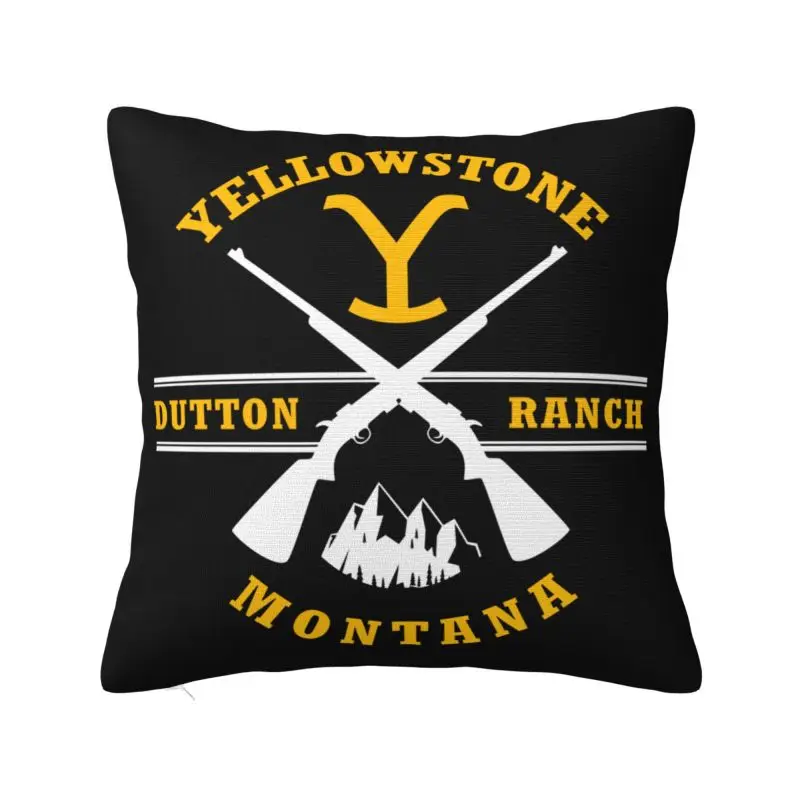 

Nordic Style Yellowstone Dutton Ranch Guns Cushion Covers 45x45cm Soft Pillow Case for Car Square Pillowcase Bedroom Decoration