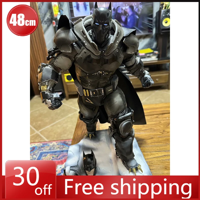 

48 см детективная фигурка комиксов Бэтмен доспехи очень большой светящийся аниме коллекционная модель настольное украшение детские игрушки подарки