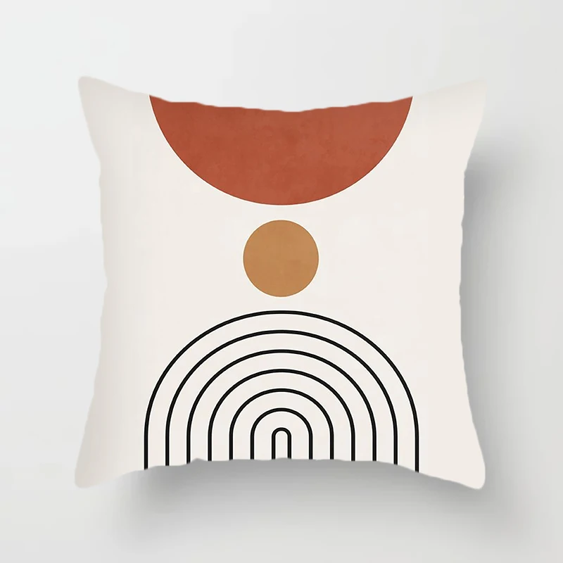 Abstract Geometric Decorative Pillowcase Sofa Cushion Cover Soft Throw   Home Office Bedroom