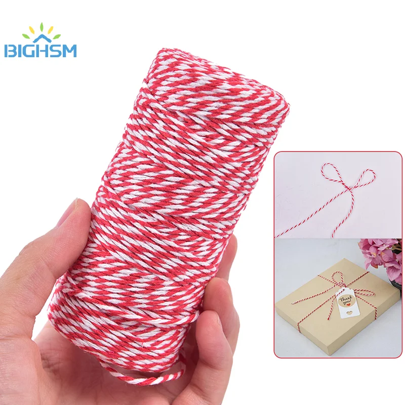 100m/roll Cotton Bakers Twine String Cord Christmas Gift Packing Decor Craft