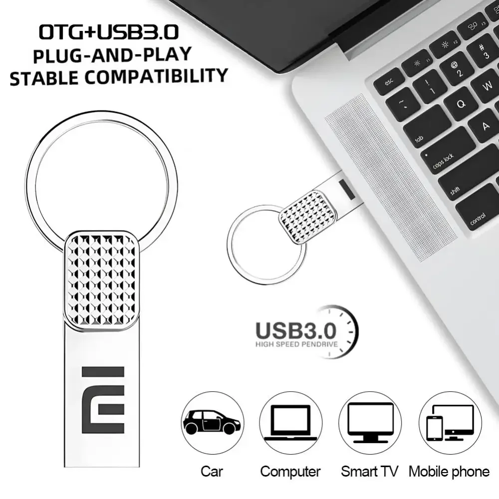 Xiaomi 2TB Original Flash Drive USB 3.0 High Speed Pen Drive 1TB Metal Waterproof Type C USB Memory For Computer Storage Devices