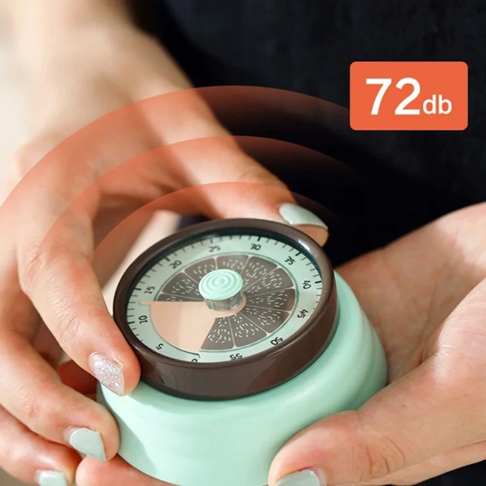 Kitchen Timer, Chef Cooking Timer Clock with Loud Alarm 72dB, Magnetic Backing Stainless Steel Countdown Reminder for Baking