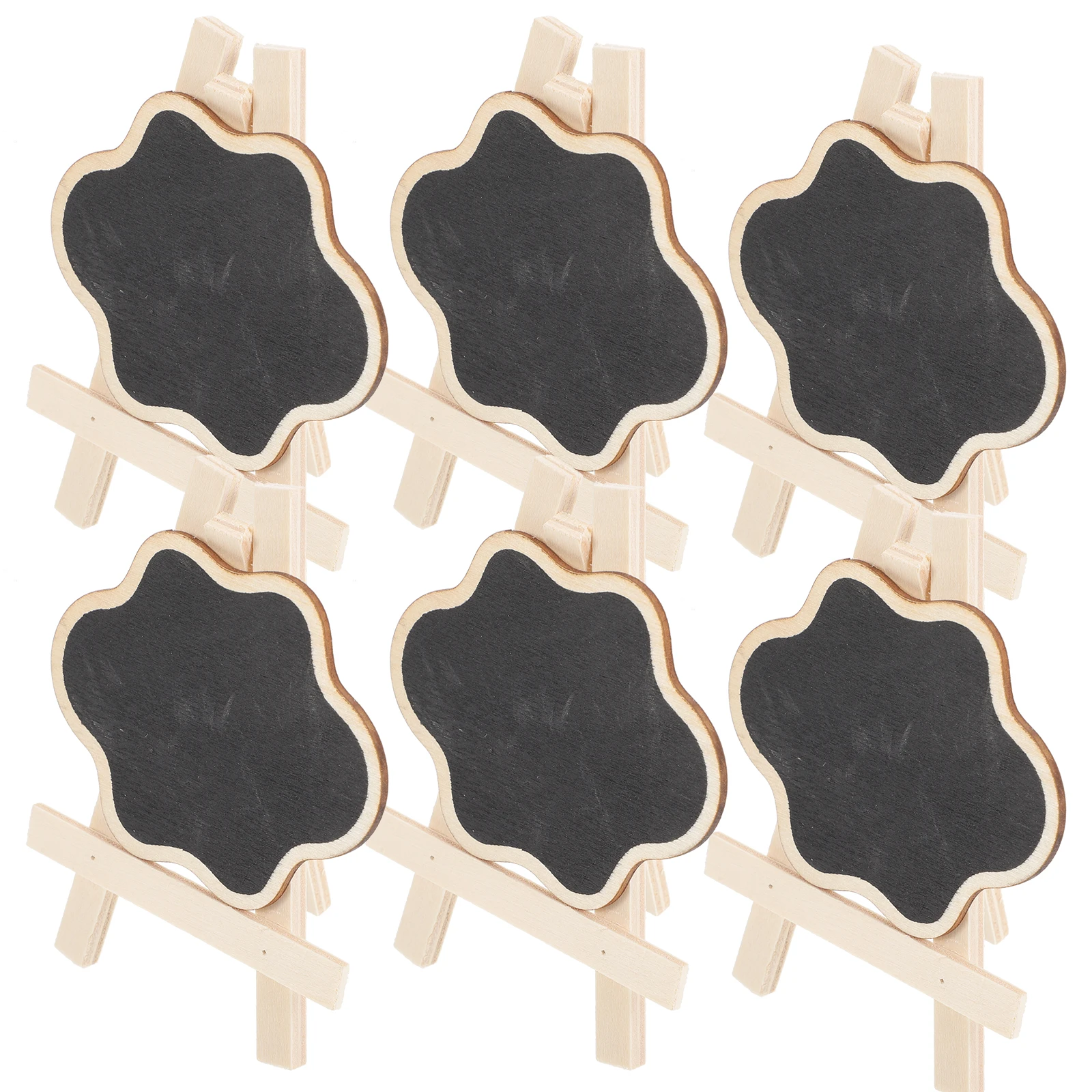 

1 set Mini Blackboard Small Chalkboard Signs for Food Child Canvas St Drawing 6 Cloud Shaped Wood Reusable Clean Art Supplies