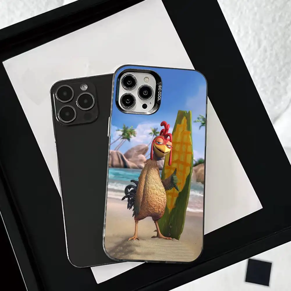 حافظة هاتف C-Chicken J-Joe Surf-es لهاتف iPhone 16,15,14,13,12,11,Mini,Pro,SE,MAX غطاء أبيض غير لامع مقاوم للصدمات