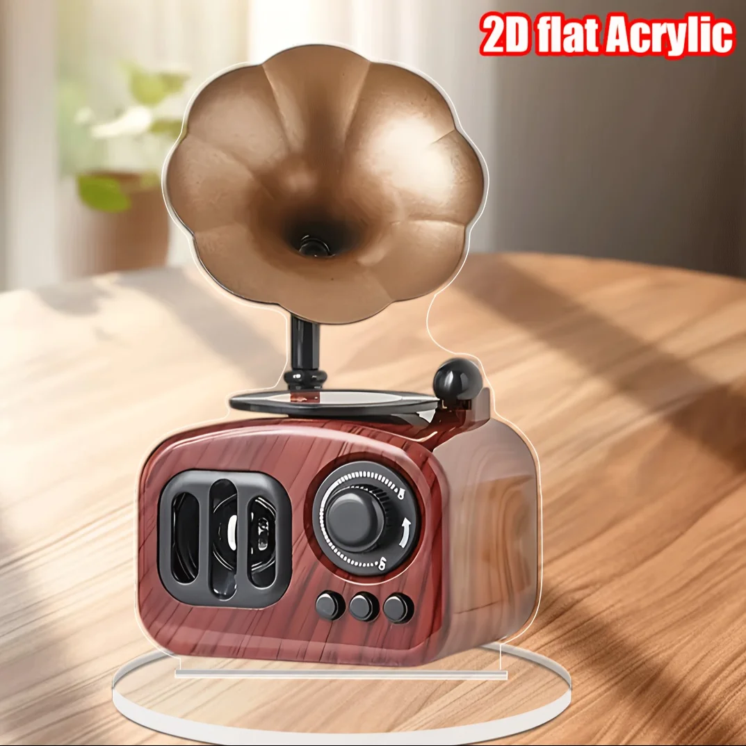 1 x Retro-Phonographen-Ornament, Kunst-Desktop-Dekoration, ein einzigartiges Geschenk für Freunde, Familie und geliebte Menschen