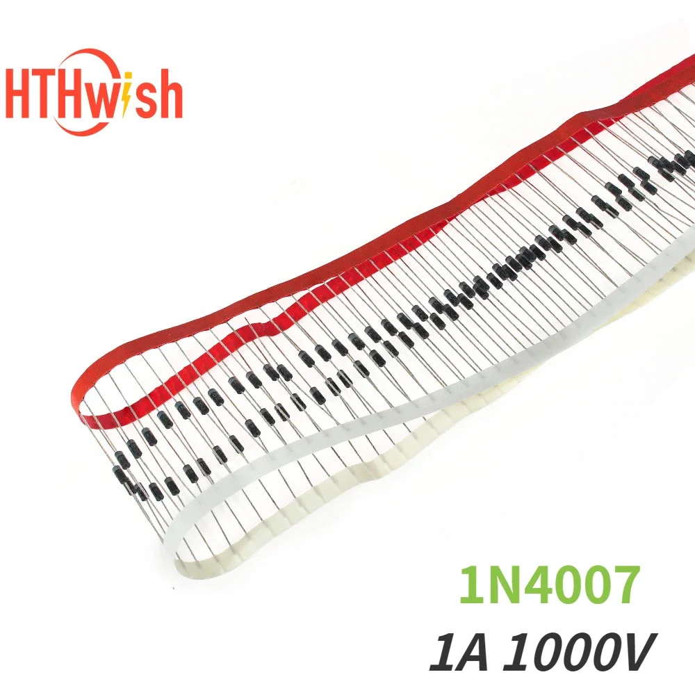 100 teile/los Neue 1N4007 4007 1A 1000 V DO-41 Gleichrichter Diode Original