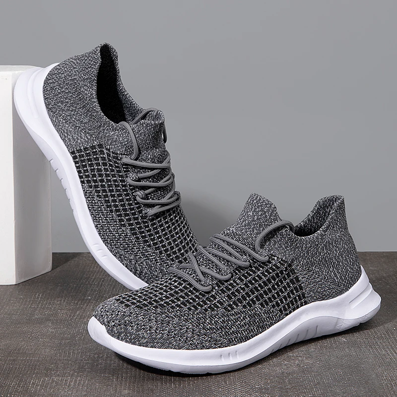 Men's Shoes 2023 New Comfortable Fashionable Sports Mesh Loafers Casual Walking Shoes Light Socks Shoes Sneakers Men