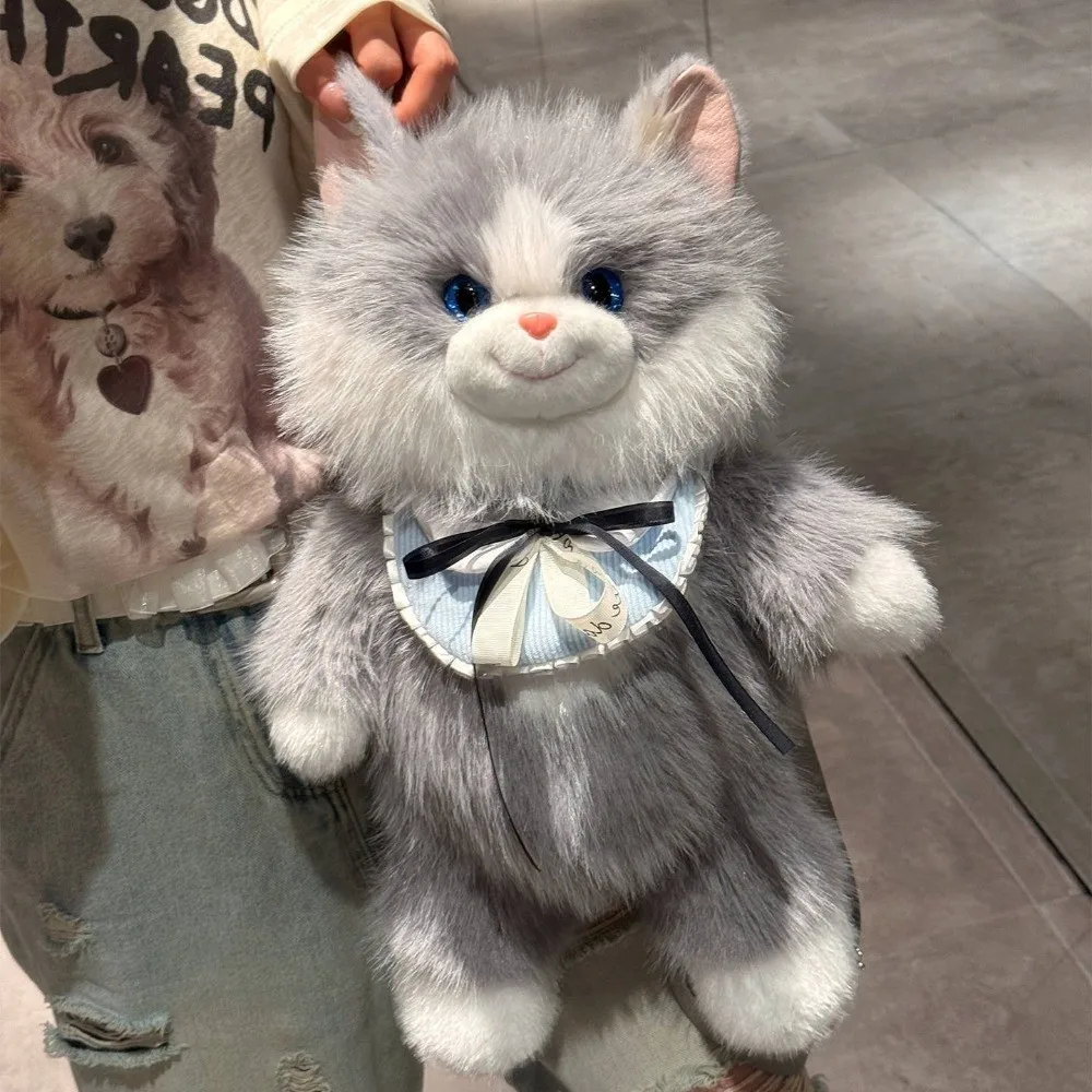 

Kawaii реалистичный рюкзак с имитацией кота, милый мультяшный рюкзак маленькой вместимости, рюкзак Ragdoll, мягкая сумка для женщин