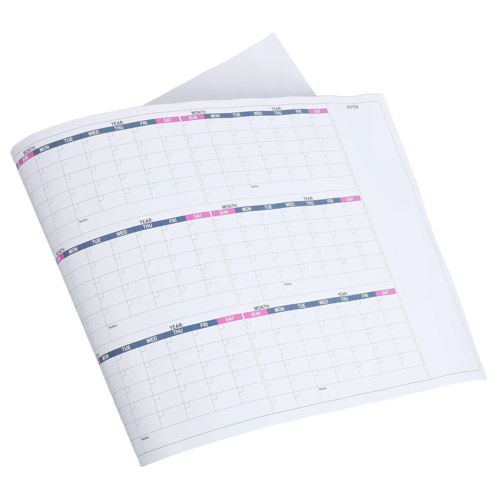 

1Set Wall Planner Undated Monthly Calendar Dry Erase Reusable Large Laminated Surface for Home Office Schedule Organization