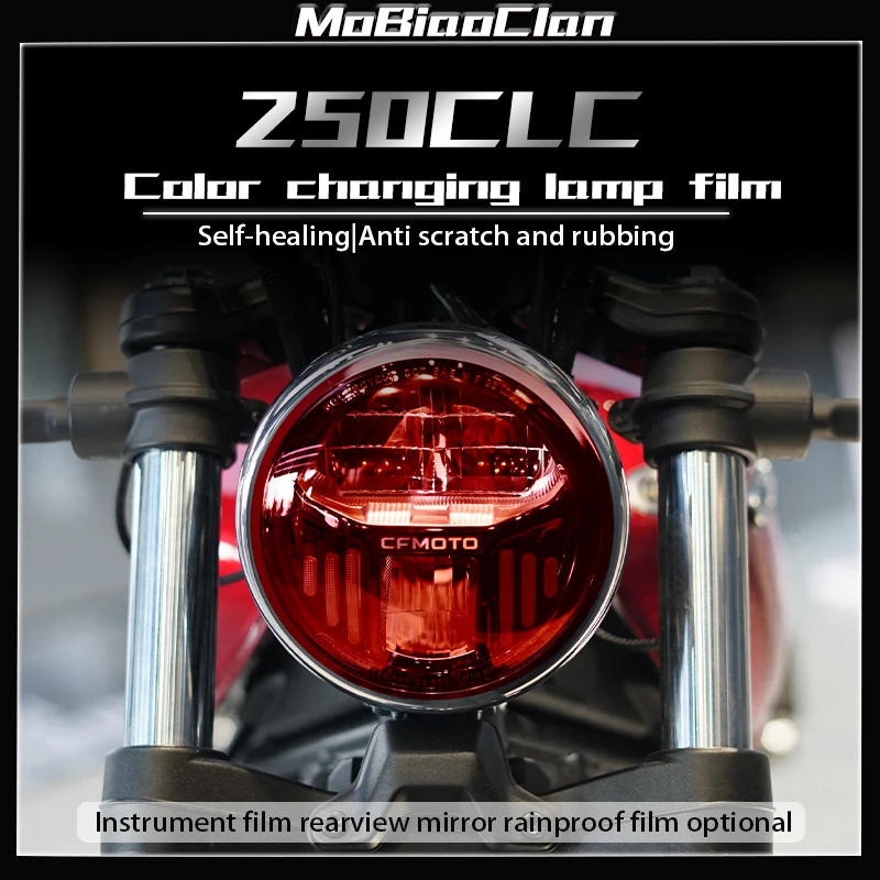 

For CFMOTO 250CLC 250clc clc250 2024 Modified Headlights Taillights Instrument Film Rearview Mirror Protective Film Stickers