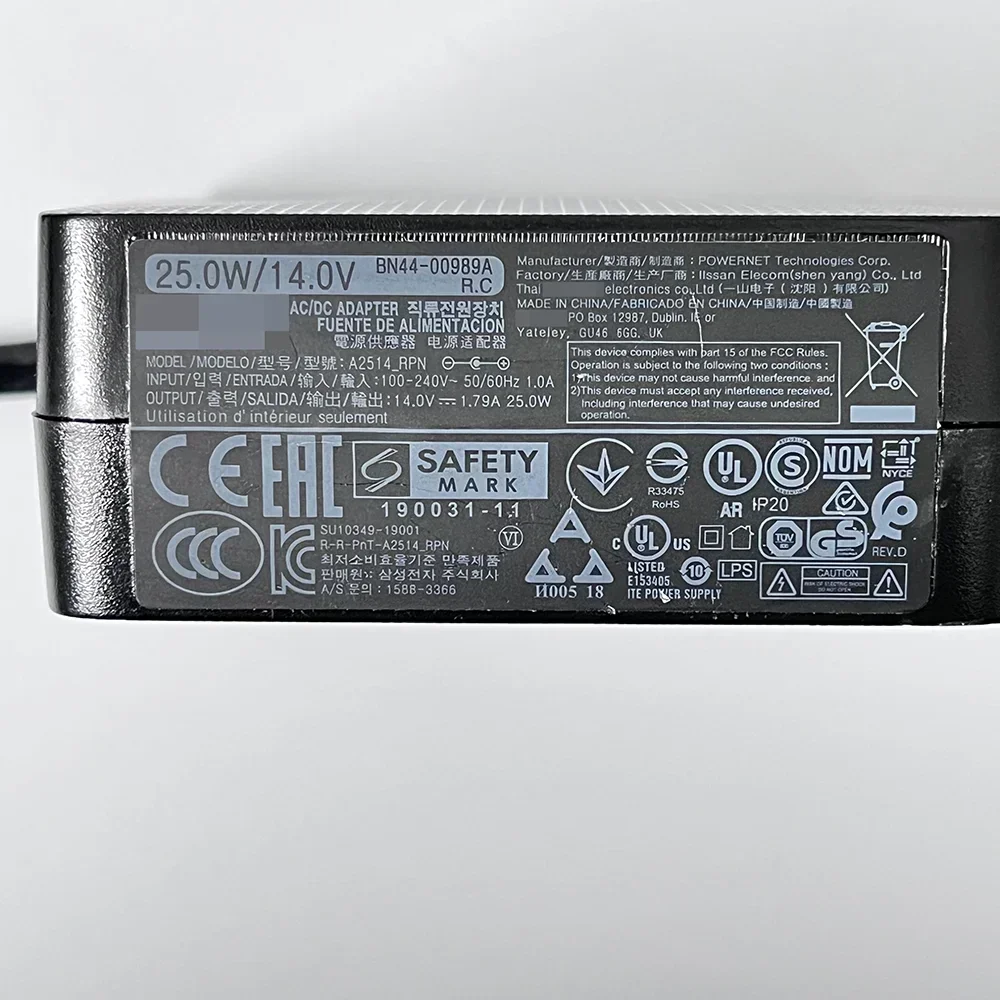 NIEUWE BN44-00989A A2514_RPN 25W 14V 1.79A AC/DC Adapter Power S27F350FHM LS27F352FHN S27F354F C24F390 Compatibele Samsung monitoren