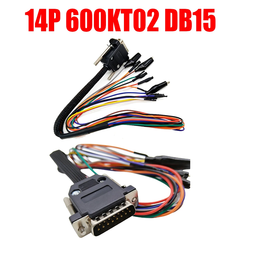 

for KTAG KT-M KE-SS OBD2 Diagnostic Cable Principal Line 14P 600KT02 DB15 MED17-EDC17 TRICORE Adapter F32GN037C ECU Connector