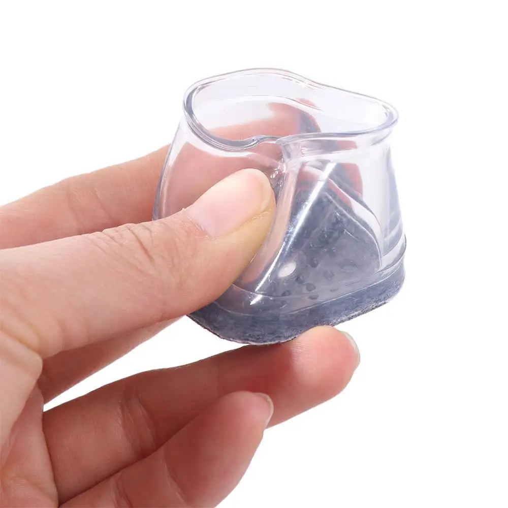 Square Chair Leg Cover Floor Protectors Non-Slip Chair Feet Cover Thickened Reduce Noise Silicone Leg Caps Diagonal Bottom Cover