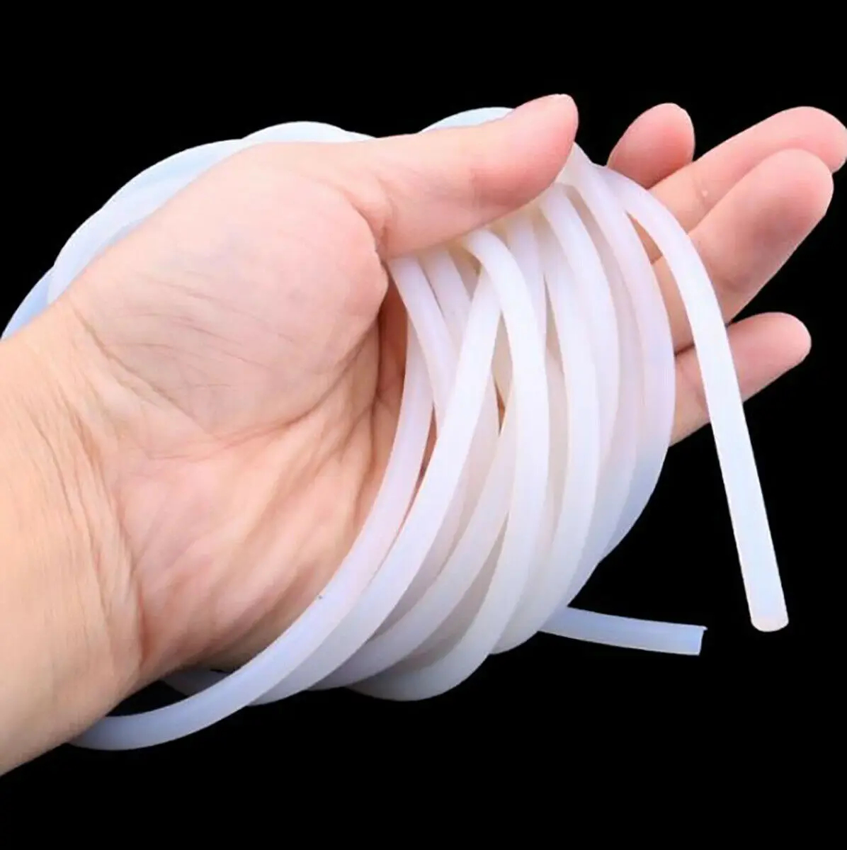 1M Solid Silicone Rubber Gasket Round Rods Sealing Round Rod For Lighter Sealing Strip Wire & Cable Rod Tube Ø1 - 25mm