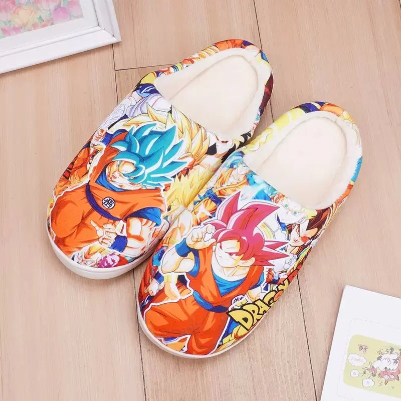 

Slippers For Men Women Boy Girl Fashion Gift Anime Indoor Slippers Dragon Ball Super Saiyan Cosplay Cartoon Winter Warm Slippers