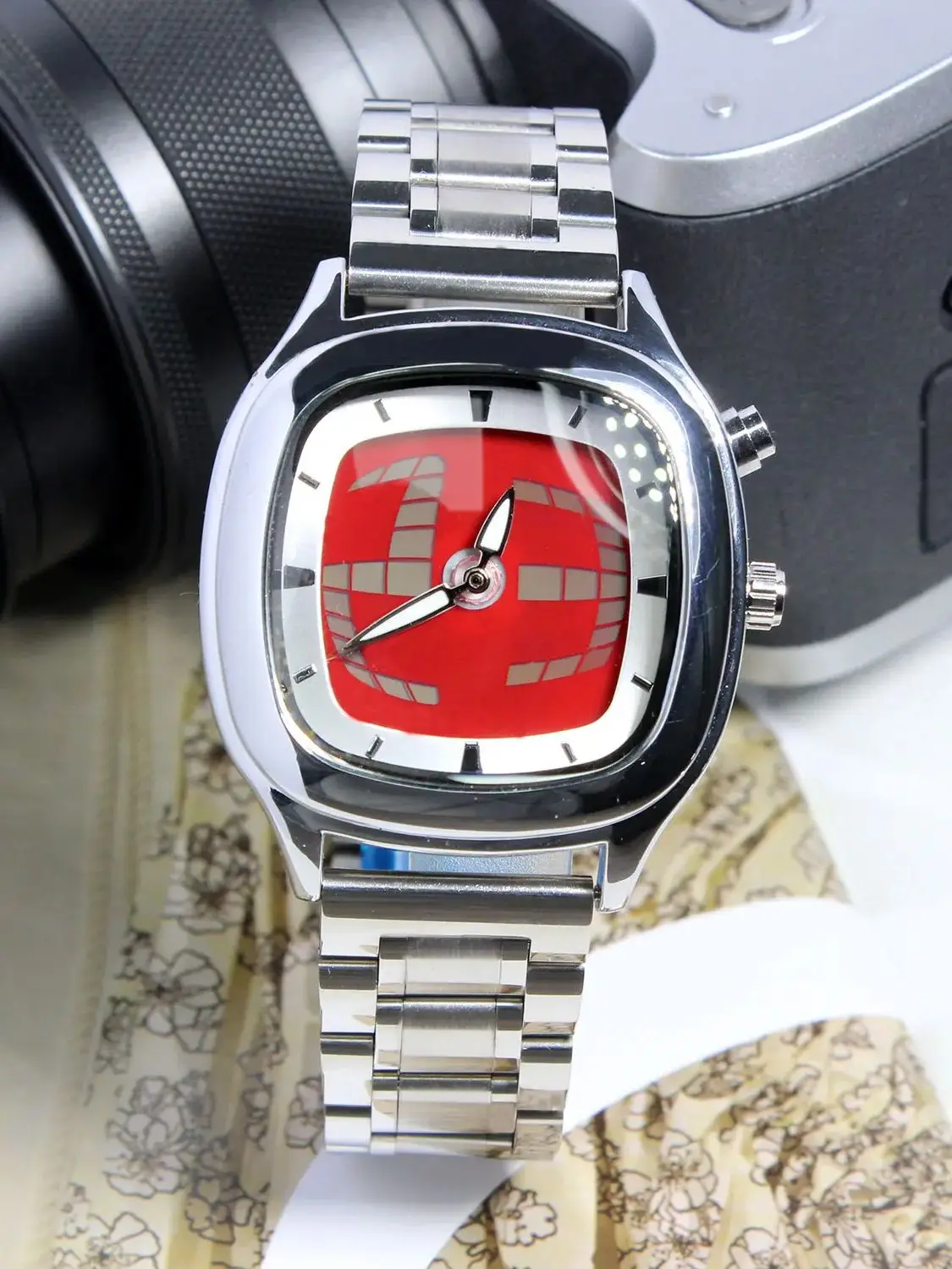 Montre pour hommes créative à la mode y2k ins style pointeur numérique double affichage lumineux hommes montre à quartz relojes para hombres