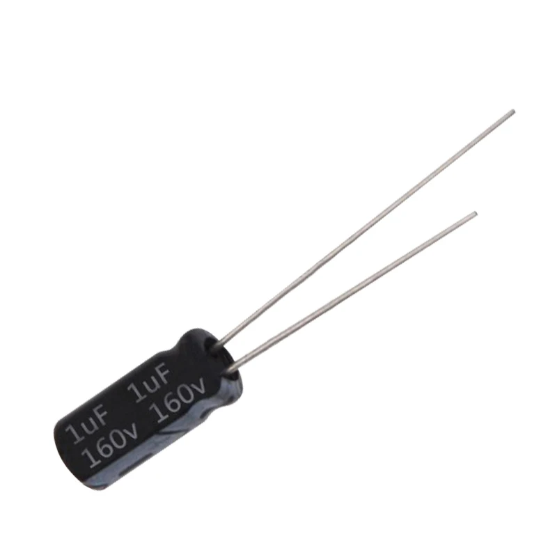 

160v1uf 6x12mm Aluminum Electrolytic Capacitor 160v 1uf 1mf 1mfd 160wv 160vdc 4.7uf 22uf 47uf 100uf 220uf 160v