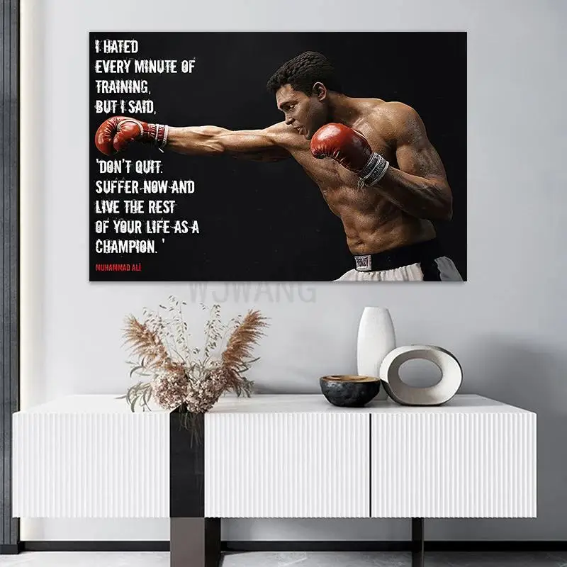 Muhammad Ali Boxing Champion Canvas Print Sports Wall Art Poster for Living Room  Bedroom Decor