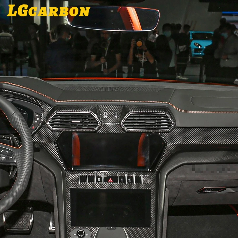 Lgcarbon Koolstofvezel Auto Centrale Controle Airconditioning Uitlaat Frame Interieur Accessoires Voor Lamborghini Urus 2018-2021