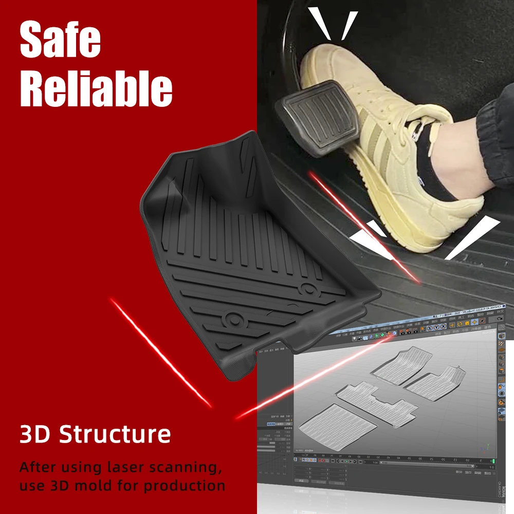 カスタム全天候型車のフロアマットアイオン Y 2023 カーペットカーマット TPE 3D カスタムフィットノンスリップ車の足元マット