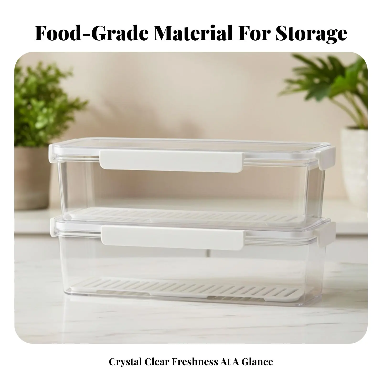 

Контейнер для хранения трав, сохраняющий свежесть продуктов, с функцией отвода влаги, продлевает срок сохранения хрусткости, экономит место, идеально подходит для домашней кухни и семей.