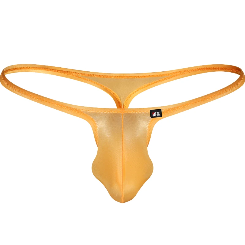 Men's Underwear Japanese Style Ultra-Thin Ice Silk Thong Low Waist Elastic Comfortable T-Back