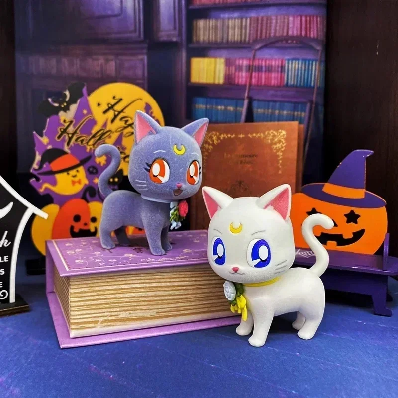 

Original Sailor Moon Action Figure Toys Fluffy Puffy Luna Artemis Figureanime Figure For Kids Gift Collectible Model Doll Toys