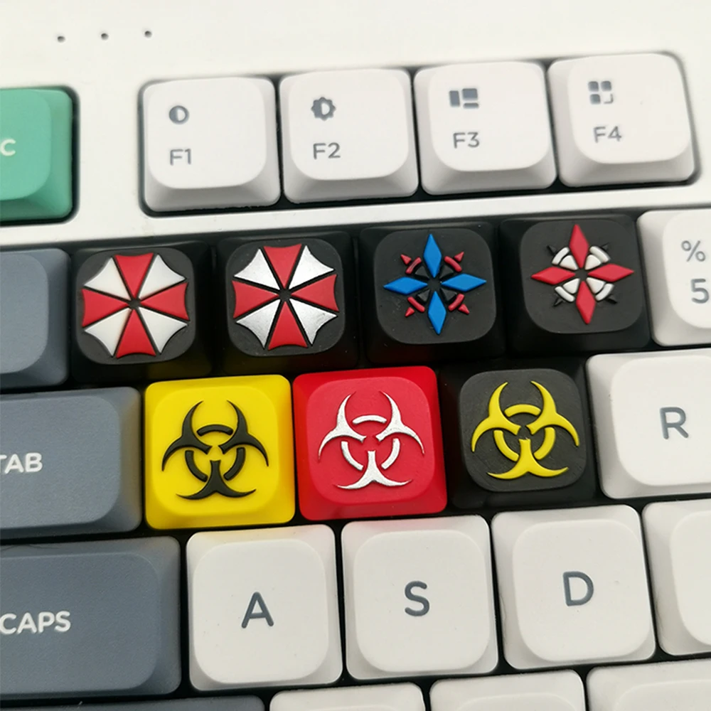 

Индивидуальные низкопрофильные колпачки для клавиш со стрелками, колпачки для механической клавиатуры, персонализированные колпачки для клавиш Residents Evils, функциональные колпачки ESC WASD