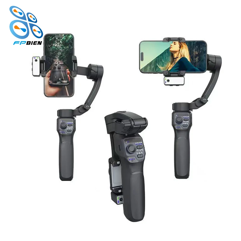 

Newest 2025 Phone Live Gimbal 3 Axis Gesture Recognition Auto Tracking Handheld AI Gimbal Stabilizer